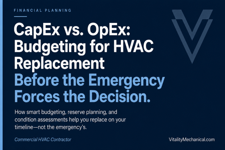 CapEx vs. OpEx: Budgeting for HVAC Replacement Before the Emergency Forces the Decision — Vitality Mechanical commercial HVAC