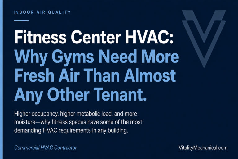 Fitness Center HVAC: Why Gyms Need More Fresh Air Than Almost Any Other Tenant — Vitality Mechanical commercial HVAC