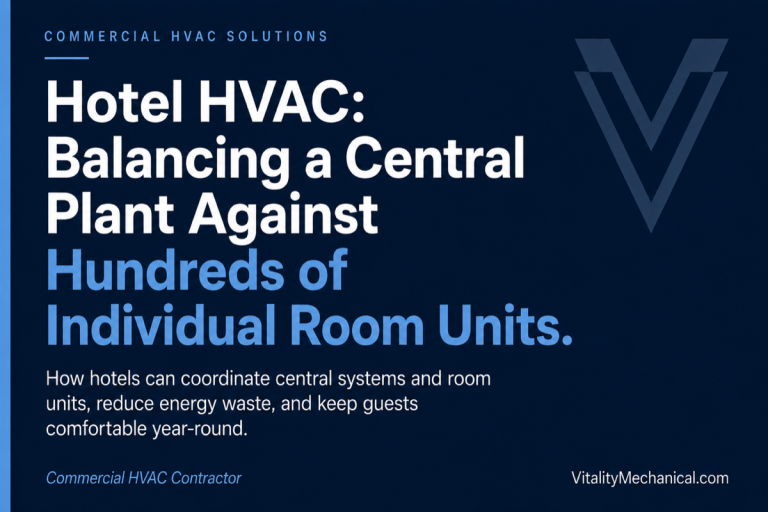 Hotel HVAC: Balancing a Central Plant Against Hundreds of Individual Room Units — Vitality Mechanical commercial HVAC