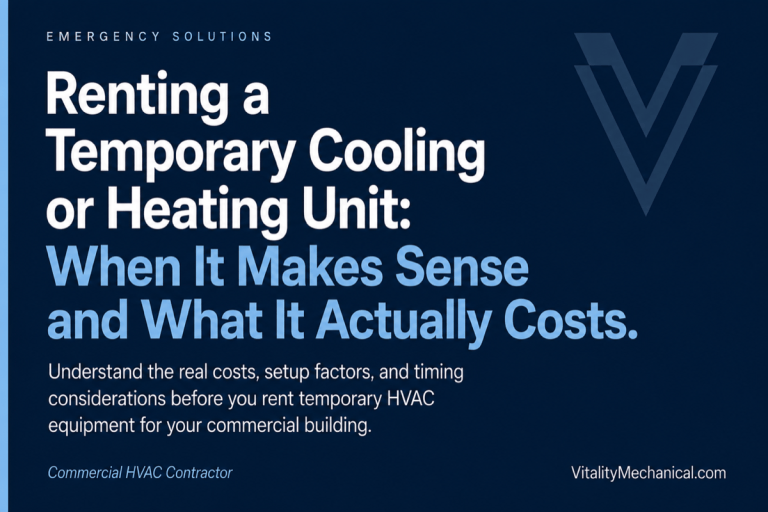 Renting a Temporary Cooling or Heating Unit: When It Makes Sense and What It Actually Costs — Vitality Mechanical commercial HVAC
